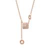 S925 Prata cintura pequena colar de diamante das mulheres all-match high-grade pingente moda clavícula cadeia Qixi presente para namorada