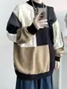 Suéter para Hombre 2025 Otoño Ropa para Hombre Tejido Suéter Jersey Juventud Popular Cuello Medio Alto Manga Larga Juventud Negro