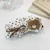 Pinza de plátano Miffy de conejo linda y versátil estilo coreano para toda la parte posterior de la cabeza, nuevo pasador de felpa de alta gama para niñas