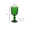 Venta al por mayor transfronteriza Vidrio de espíritu repujado retro Vidrio colorido Copa de vino blanco Copa de boda Copa de vino engrosada 0.05kg Copa