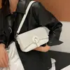 Bolsa Quadrada Pequena Casual 2025 Outono Nova Estilo Coreano Bolsa de Ombro Único Transversal Moda de Nicho Textura Cor Pura Bolsa Feminina