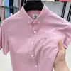 100% algodón primavera y otoño alta calidad camisa bordada algodón manga corta cuello de punta camisa fina para hombre manga corta manga larga top venta al por mayor