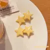 2025 Novo Grampo de Cabelo Estrela de Dopamina para Mulheres Franja Lateral Pequeno Grampo Acessório de Cabeça Doce Verão Amarelo Grampo de Cabelo