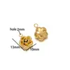 Colgante de Flor de Rosa de Acero Inoxidable Chapado al Vacío de 18K Accesorios para Collares, Pendientes y Pulseras DIY Joyería al por Mayor Transfronterizo