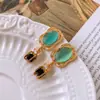 Brincos de flor de diamante vintage antigos médios, brincos retrô leves de luxo de alto sentido, pequenos brincos de vento de corte, atacado
