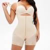 Macacão com Suspensório Topmelon Levanta Bumbum Justo Plus Size Zíper Modelador Shaperweard1636