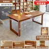 Escritorio para sala de estar, escritorio largo grande para leer y estudiar, mesa de comedor para el hogar, mesa doble larga, estación de trabajo para computadora