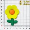 Goma Blanda de PVC Flores de Dibujos Animados Coloridas Accesorios para Fundas de Teléfono Móvil Bolsas Ropa Zapatos Accesorios Parches Decoraciones Colección