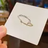 Anillo Exquisito con Lazo Estilo Coreano para Mujer, Anillo de Dedo Índice de Moda y Sencillo con un Toque de Lujo, Anillo Abierto con Diseño de Nicho