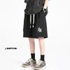 Shorts masculino de verão American Retro High Street calça de moletom esportiva pesada Ruan bonito bolso grande bordado casual cropped