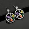 Pendientes de lujo con incrustaciones de cobre y cristal AAA de ocho corazones y ocho flechas de circonita, calidad europea y americana, accesorios, fabricantes al por mayor de pendientes