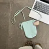 Bolsa Cruzada Popular para Mujer, Estilo Dulce y Artístico, Bolso de Lona Bordado con Lazo, Versátil para el Verano, Estilo Coreano, Estilo Relajado