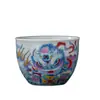 Nueva Taza Maestra de Cerámica Hydrangea para Enrollar Leones Jingdezhen Taza de Té Individual de Cerámica Taza de Té Pequeña para Hombres y Mujeres Taza de Té