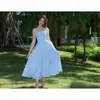 2026 Transfronterizo Europa Verano Nuevo Estilo Correas Gruesas Diseño de Nicho Ajuste Ceñido a la Cintura Elegante Vestido Largo