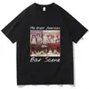 2025 Nova Marca Independente de Comércio Exterior Camiseta Solta Confortável Arte Vintage Casual Manga Curta