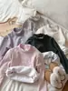 [En Stock] Camiseta Térmica de Lana de Oveja de una Pieza para Niñas, Invierno Nuevo, con Cuello Alto Medio Engrosado para Niños