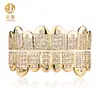 Amazon Transfronterizo Halloween Circonita Cúbica Chapado en Oro Rejillas Dentales Hiphop de Moda para Hombre Hip-Hop Ocho Dientes Joyería Dental Venta Directa