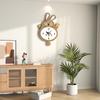Reloj Totoró Lindo Estilo Crema Sala de Estar de Gama Alta Retro Comedor Reloj de Pared Simple Decorativo para el Hogar