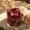Pote de Vidro Selado com Tampa de Cortiça Redonda Pote Doméstico para Doces e Chá tamanho pequeno Pote Transparente para Armazenamento Garrafa de Armazenamento