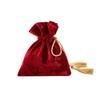 Bolsa de caramelo de terciopelo personalizada de fábrica con cordón rojo para cintura bolsa de regalo de boda bolsa de regalo a mano borla bolsa de caramelo