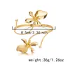 Pulseira de Braço Grande de Metal Floral Boêmia Personalizada Transfronteiriça Europeia e Americana, Anel de Braço Ajustável de Folha Vintage Exagerado para Mulheres
