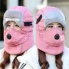 Ciclismo Sombrero de Algodón de Invierno para Hombre Sombrero con Máscara Cálida Gruesa para Mujer Protección para los Oídos Ciclismo al Aire Libre Nordeste Sombrero a Prueba de Frío Trueno de Mujer