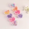 Pinza para el cabello de flor de dibujos animados en forma de corazón en colores macarrón, Gomas para el cabello desechables de alta elasticidad, Pinzas para el cabello para niños, Cuerdas para el cabello, Accesorios para el cabello