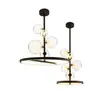 Lustre Moderno Minimalista Escandinavo para Restaurante Lâmpada de Mesa de Jantar Lustre Criativo Estiloso para Quarto Bar Lâmpada Molecular de Vidro Artístico