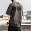 23 Camiseta Casual Estampada Americana de Manga Curta Moda Verão para Meninos Homens Manga Curta Moda Marca Solta Camiseta Estampada