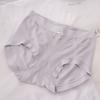 Ropa interior modal sin costuras para mujer, pantalones cortos triangulares de una pieza sin costuras de cintura media y talla grande para chica gordita.
