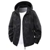 Chaqueta casual exterior con capucha, cortavientos, impermeable y transpirable para pareja, con costuras totalmente selladas, chaqueta jacquard para compra grupal