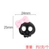 Peine de espejo estilo negro lazo crema oscura pegamento caja ciega material a juego accesorios de resina diy