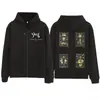 Sudadera con cremallera Harajuku Tour Mundial Calavera Fantasma 2026 Álbum Sudadera con cremallera Gótica Unisex