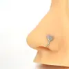 Comercio Exterior Transfronterizo de Amazon Joyería Europea y Americana Pinza para Nariz en Forma de U sin Perforación Tachonado de Circonita Corazón Rayo Corona Stud para Nariz