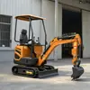 Miniexcavadora Pequeña Diésel, Máquina Excavadora de Zanjas para Huertos Agrícolas, Miniexcavadora de Ingeniería, Multifuncional de Doble Descarga