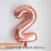 Globo de aluminio de 32 pulgadas con números grandes en oro rosa para decoración de cumpleaños infantil, ideal para fiestas de primer año de bebé.