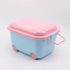 Caja de almacenamiento engrosada de venta directa de fábrica con poleas, canasta de almacenamiento para automóvil, caja de almacenamiento de plástico que se puede personalizar con LOGO