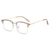 Las gafas de negocios anti-luz azul para hombres pueden equiparse con marcos de metal de gran tamaño y marcos de metal planos de sentido avanzado.