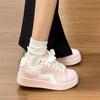 Mocasines Rosa con Punta de Concha para Mujer, Ins2026 Primavera/Verano Versátiles Estudiante Casual Retro Deportivas