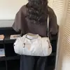 Bolsa Tote Simples de Grande Capacidade Transfronteiriça para Mulheres Nova Coleção Primavera 2026 Cor Sólida Leve para Viagem Casual Ombro Transversal