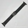 Correa de Reloj de Hebilla de Tortuga de Cinco Perlas con Hebilla de Doble Seguridad Adecuada para Apple Generación 10987 Correa de Reloj de Acero Inoxidable Correa de Acero Joyería