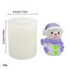 Molde de Silicona de Muñeco de Nieve Tridimensional Molde para Velas Aromáticas Caseras DIY Molde para Jabón Artesanal Molde para Velas
