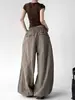 Pantalones de exterior de alta gama de secado rápido, unisex, nuevo estilo de verano, diseño holgado de pierna ancha, cintura elástica, fluidos y casuales