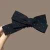 Pinza de Plátano con Lazo de Lunares Coreana para Mujeres con Frente Alta y Cabello Grueso, Pinza Vertical con Atmósfera Única y Hermosa