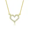 18K All-match Estilo Japonês e Coreano Menina Estilo Estudante Moda Simples Coração Em Forma de Flash Diamante INS Amor Clavícula Colar Colar