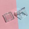 En stock venta al por mayor acrílico transparente monocromático caja de sombras de ojos cuadrada de cuatro colores placa de sombras de ojos monocromática de alta transparencia material de embalaje