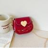 2022 Novos desenhos animados bonito Mini meninas elegantes seis cores Pêssego Coração Ombro Crossbody Bag Bolsa Infantil