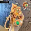 Chaveiro de Panda Desenho Animado Fofo Broto de Bambu Panda de Pelúcia Pingente de Carro para Casal Presente Venda por Atacado