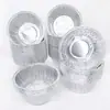 Taza Desechable de Papel de Estaño plateada Bowl Redondo Pequeño Antiadherente de Papel de Estaño Caja Redonda Pequeña de Papel de Estaño Caja de Arroz Riendo Taza de Papel de Estaño de Papel de Aluminio Hogareño