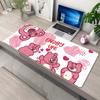 Mouse Pad de Urso de Morango Super Grande Rosa Bonito Alta Classe Grande Menina Desenho Animado Teclado de Computador Escritório Casa Mesa Tapete